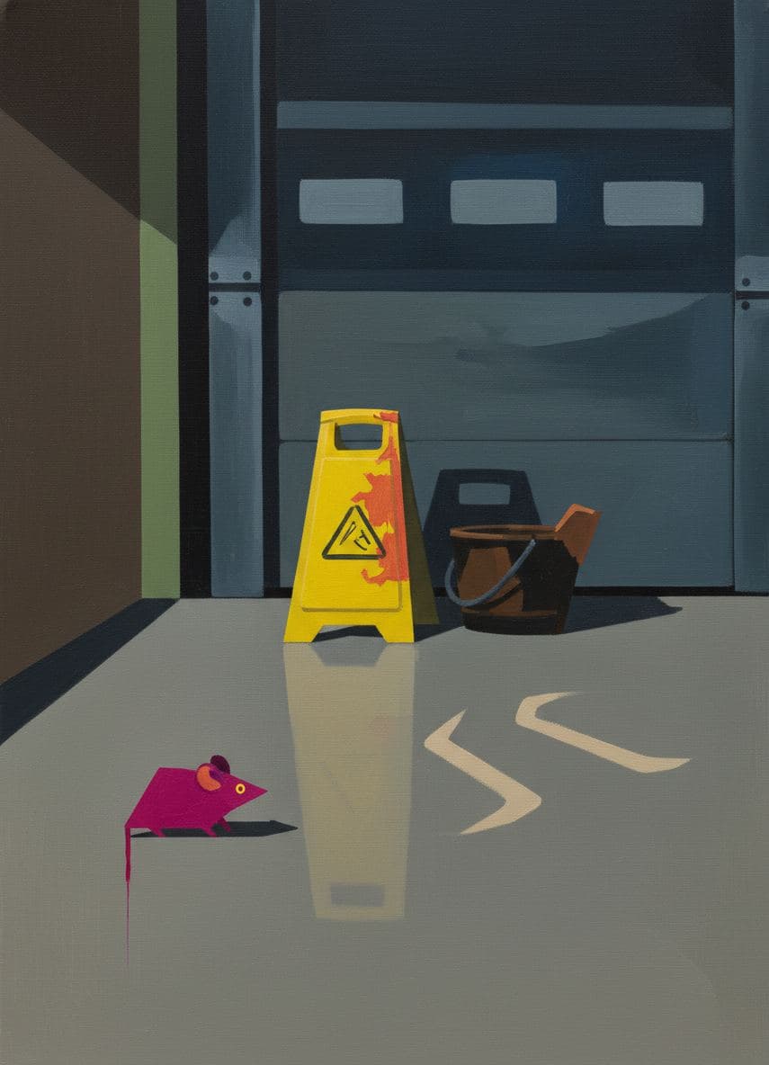 Service Corridor with a Mouse — abstract work by Viktor Eklund — MODULAR · a one-of-a-kind original