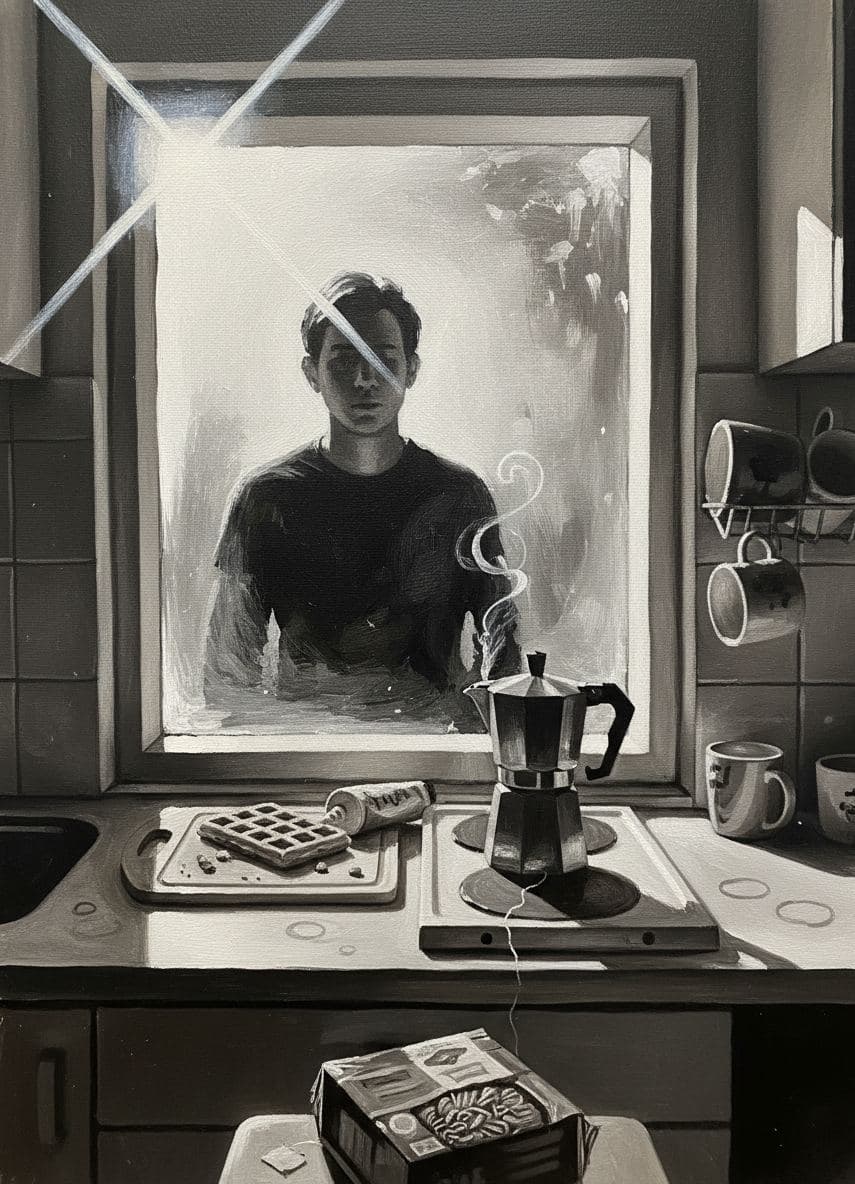 Someone Abandoning the Waffle — abstract work by Viktor Eklund — MODULAR · a one-of-a-kind original