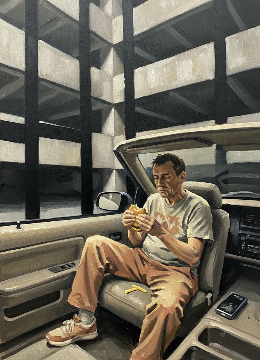 Someone Devouring Their Burger — abstract work by Viktor Eklund — MODULAR · a one-of-a-kind original