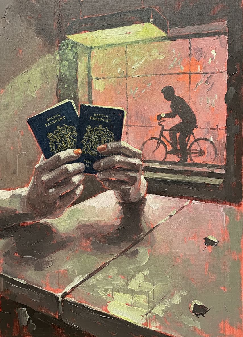 Someone Gripping the Passports — abstract work by Stefan Tannhäuser — MODULAR · a one-of-a-kind original