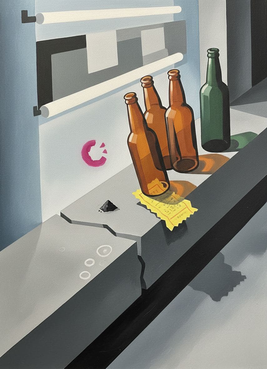 Someone Leaves Their Bottles — abstract work by Viktor Eklund — MODULAR · a one-of-a-kind original