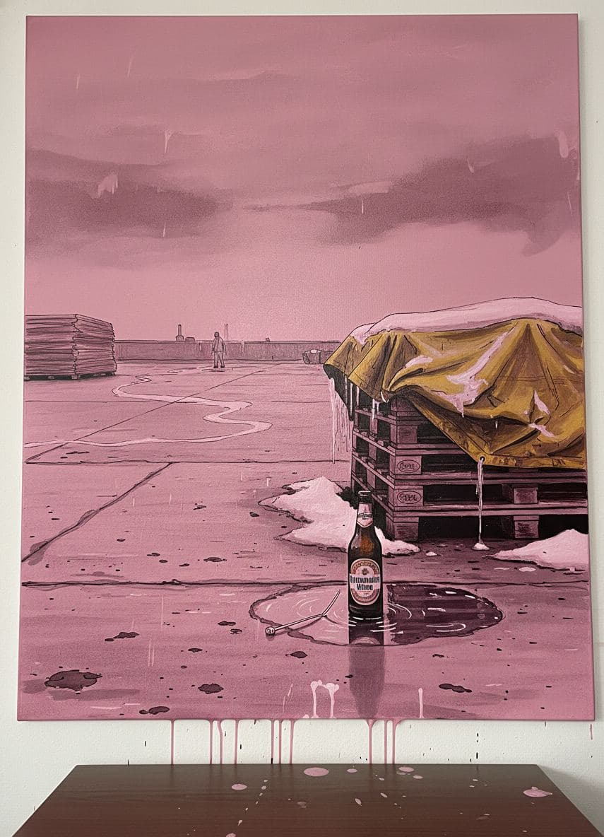 Someone Places the Bottle Down — abstract work by Viktor Eklund — MODULAR · a one-of-a-kind original