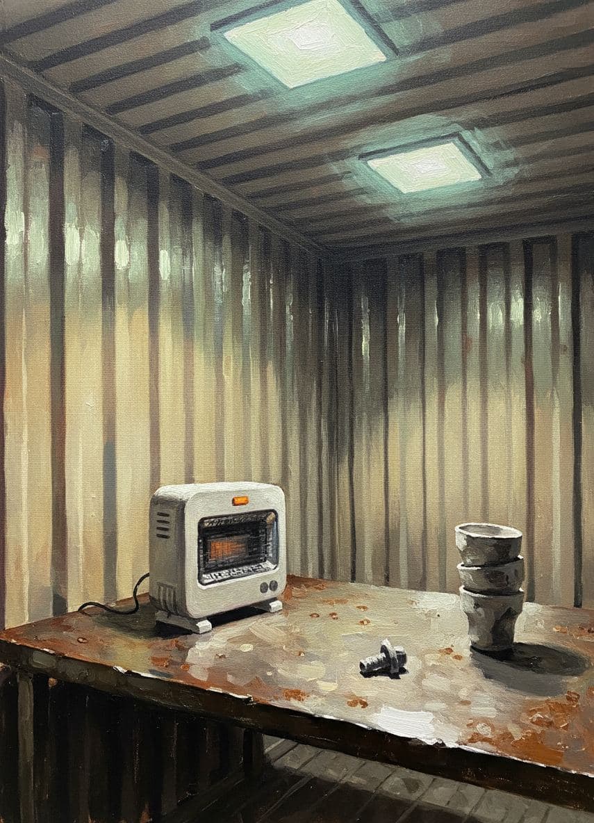 Someone Working in Container Three — abstract work by Viktor Eklund — MODULAR · a one-of-a-kind original
