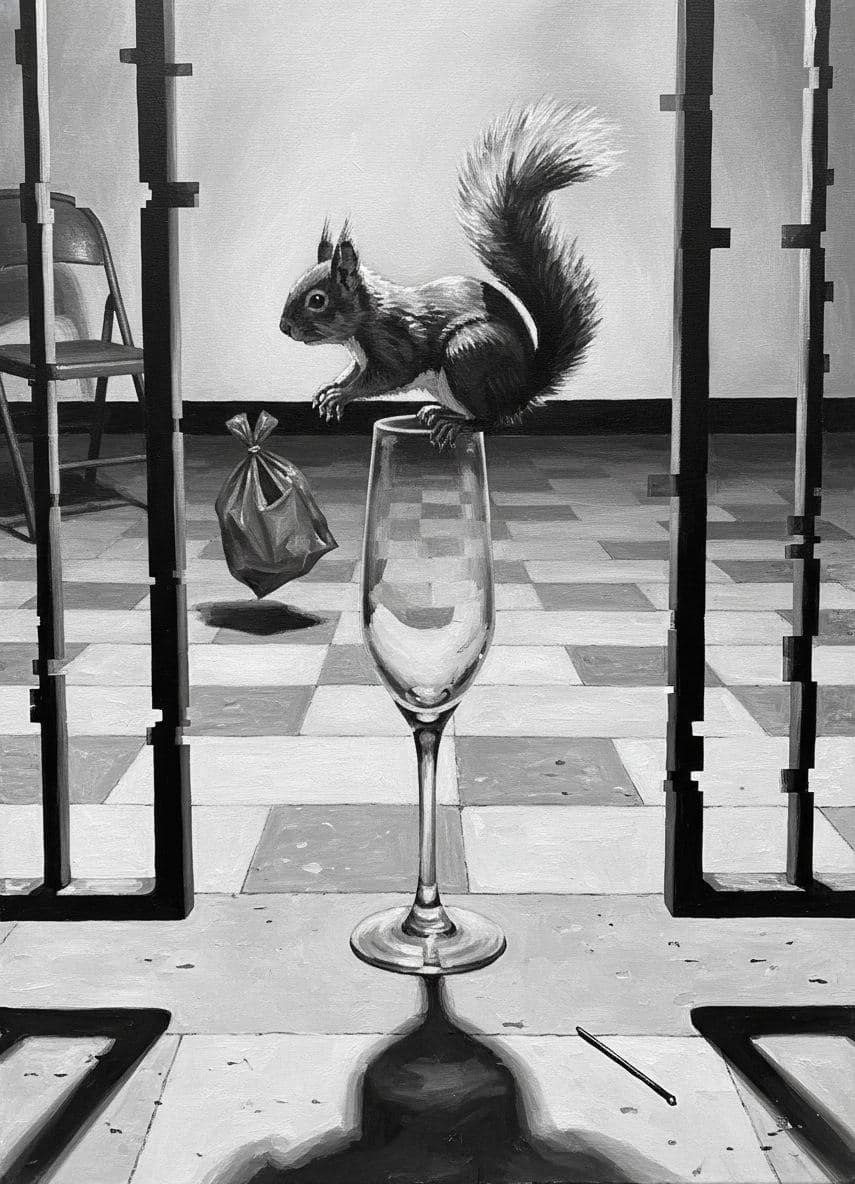 Squirrel Teetering on Crystal — abstract work by Viktor Eklund — MODULAR · a one-of-a-kind original