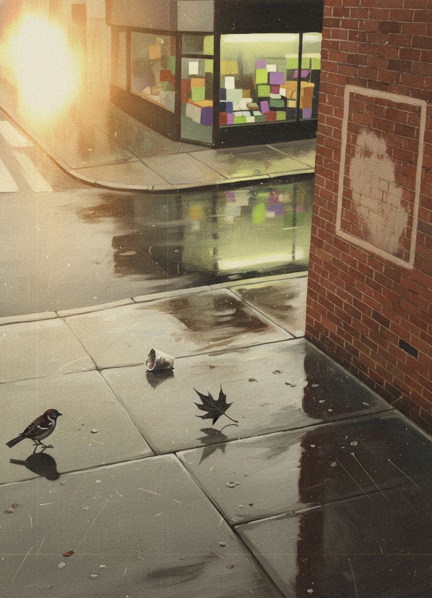 Stepping Through the Puddles — abstract work by Viktor Eklund — MODULAR · a one-of-a-kind original