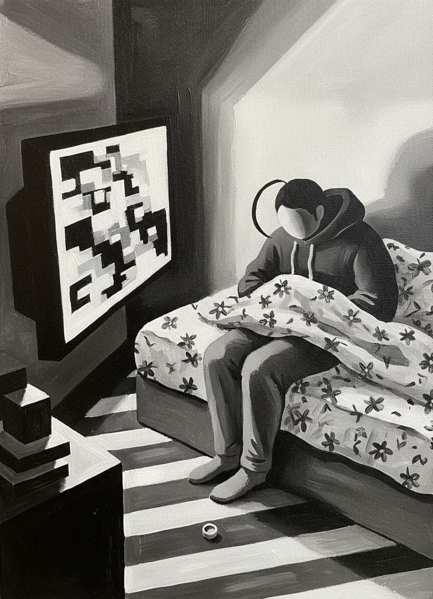 Studio Apartment with Static — abstract work by Viktor Eklund — MODULAR · a one-of-a-kind original