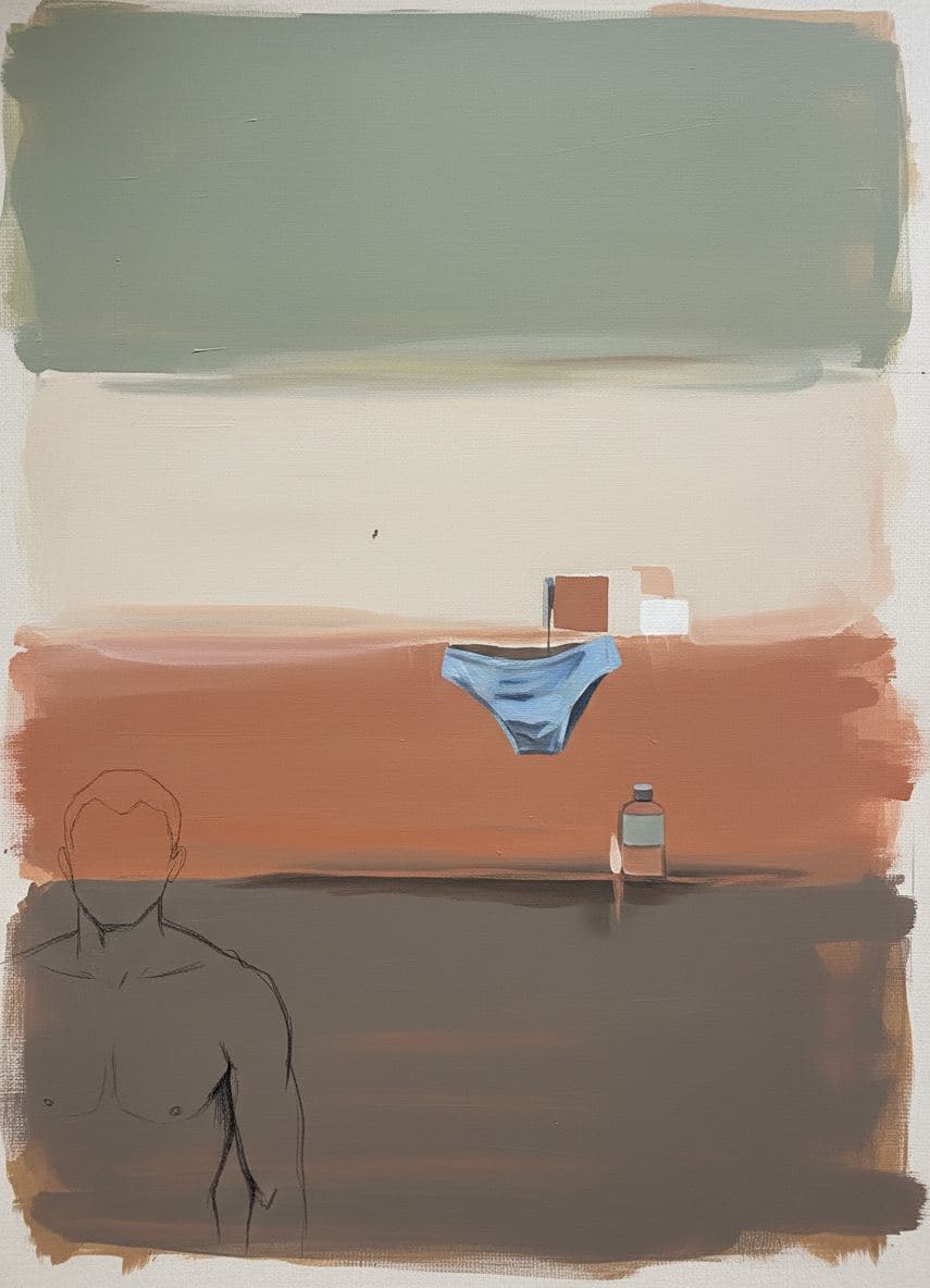sunday morning echoes in an empty room — abstract work by Saskia Vandenberg — MODULAR · a one-of-a-kind original