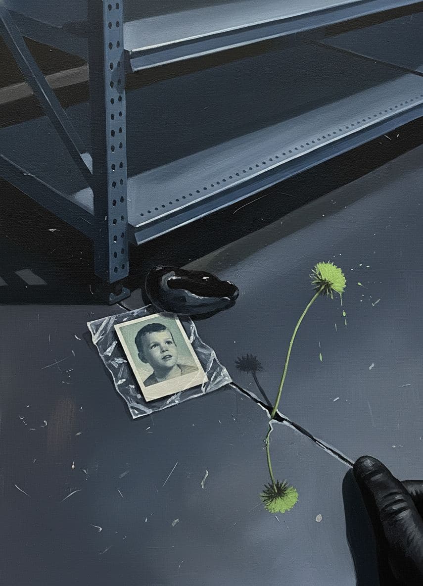 Supermarket Storage Room with a Dandelion — abstract work by Saskia Vandenberg — MODULAR · a one-of-a-kind original