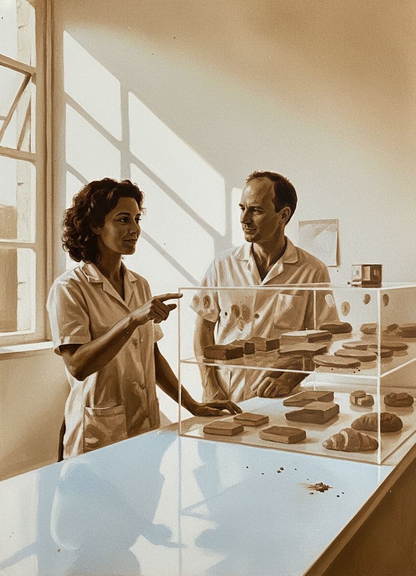 The Assistants Noticing the Fingerprints — abstract work by Saskia Vandenberg — MODULAR · a one-of-a-kind original