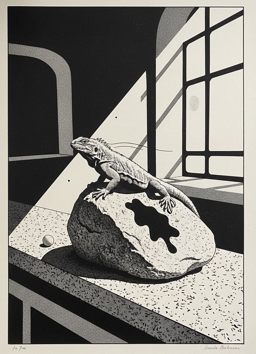 The Best Squawk of the Night — print by Irmela Bechmann — MODULAR · a one-of-a-kind original