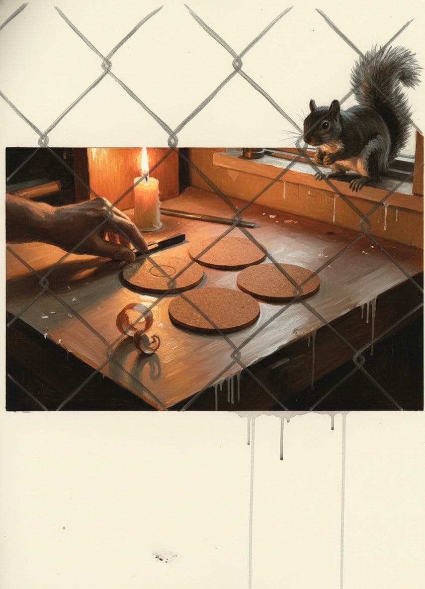 The Carpenter Arranging His Tools — painting by Viktor Eklund — MODULAR · a one-of-a-kind original
