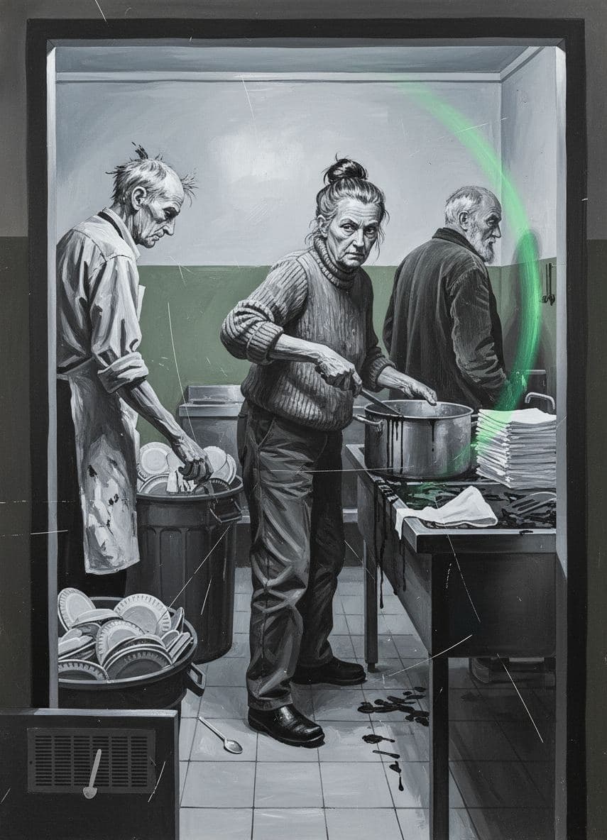 The Community Kitchen Cleanup — abstract work by Stefan Tannhäuser — MODULAR · a one-of-a-kind original