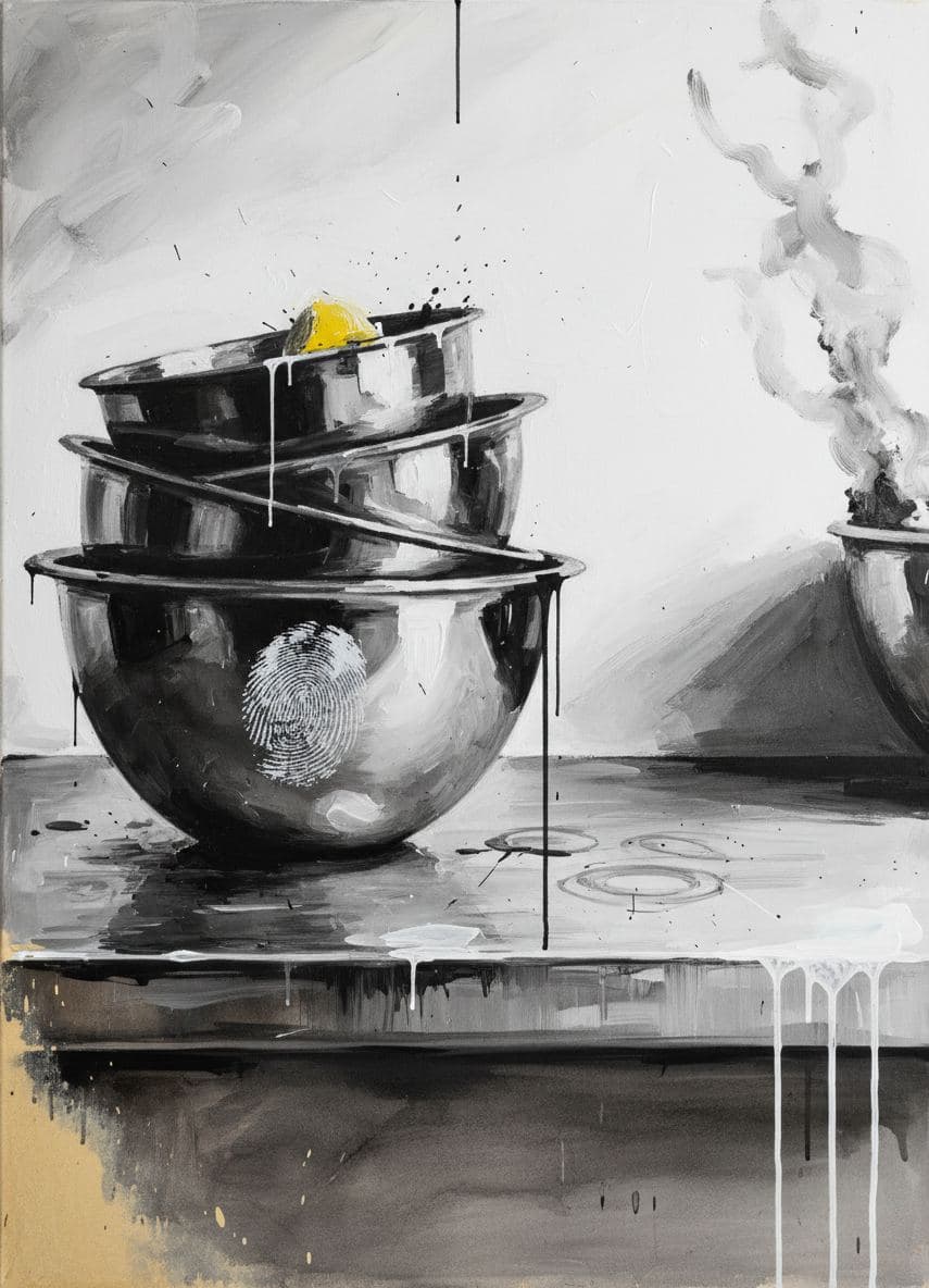 The Cooks Endure the Heatwave — abstract work by Stefan Tannhäuser — MODULAR · a one-of-a-kind original