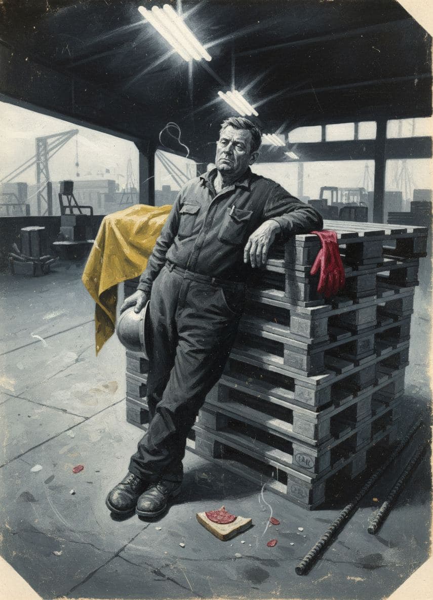 The Dockworker's Unseeing Gaze — abstract work by Stefan Tannhäuser — MODULAR · a one-of-a-kind original