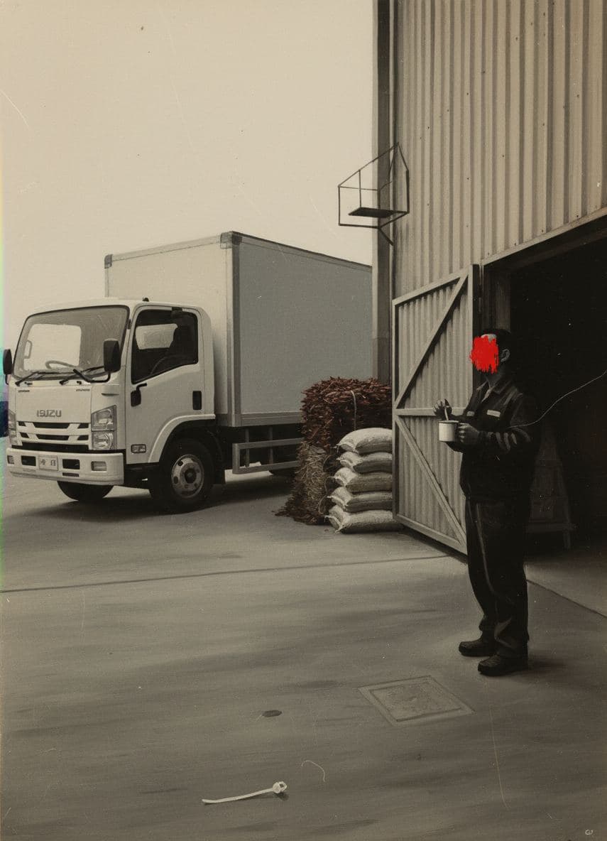 The Driver's Early Morning Ricoffy — abstract work by Saskia Vandenberg — MODULAR · a one-of-a-kind original