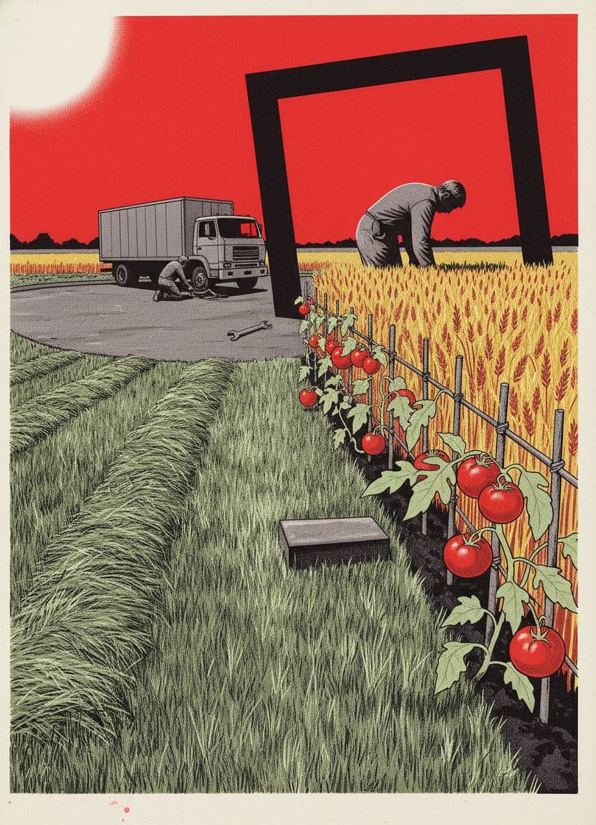 The Drowsy Chirring of Cicadas — print by Hilda Prosser — MODULAR · a one-of-a-kind original