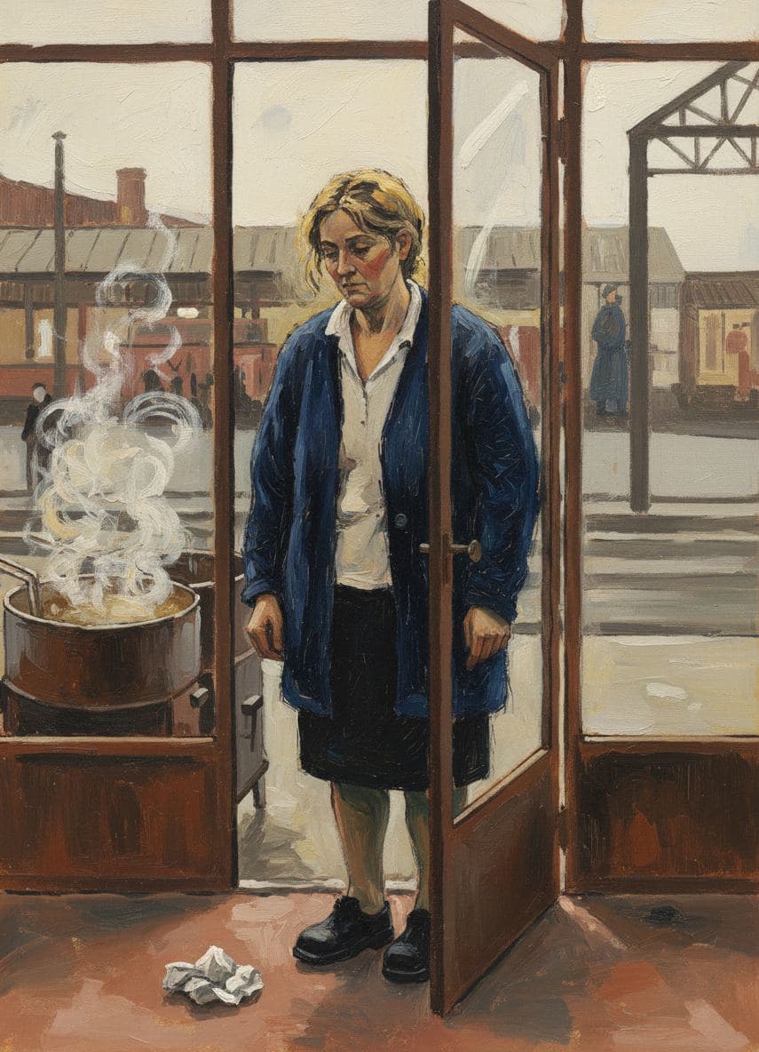 the indifferent gaze of a station guard — abstract work by Stefan Tannhäuser — MODULAR · a one-of-a-kind original