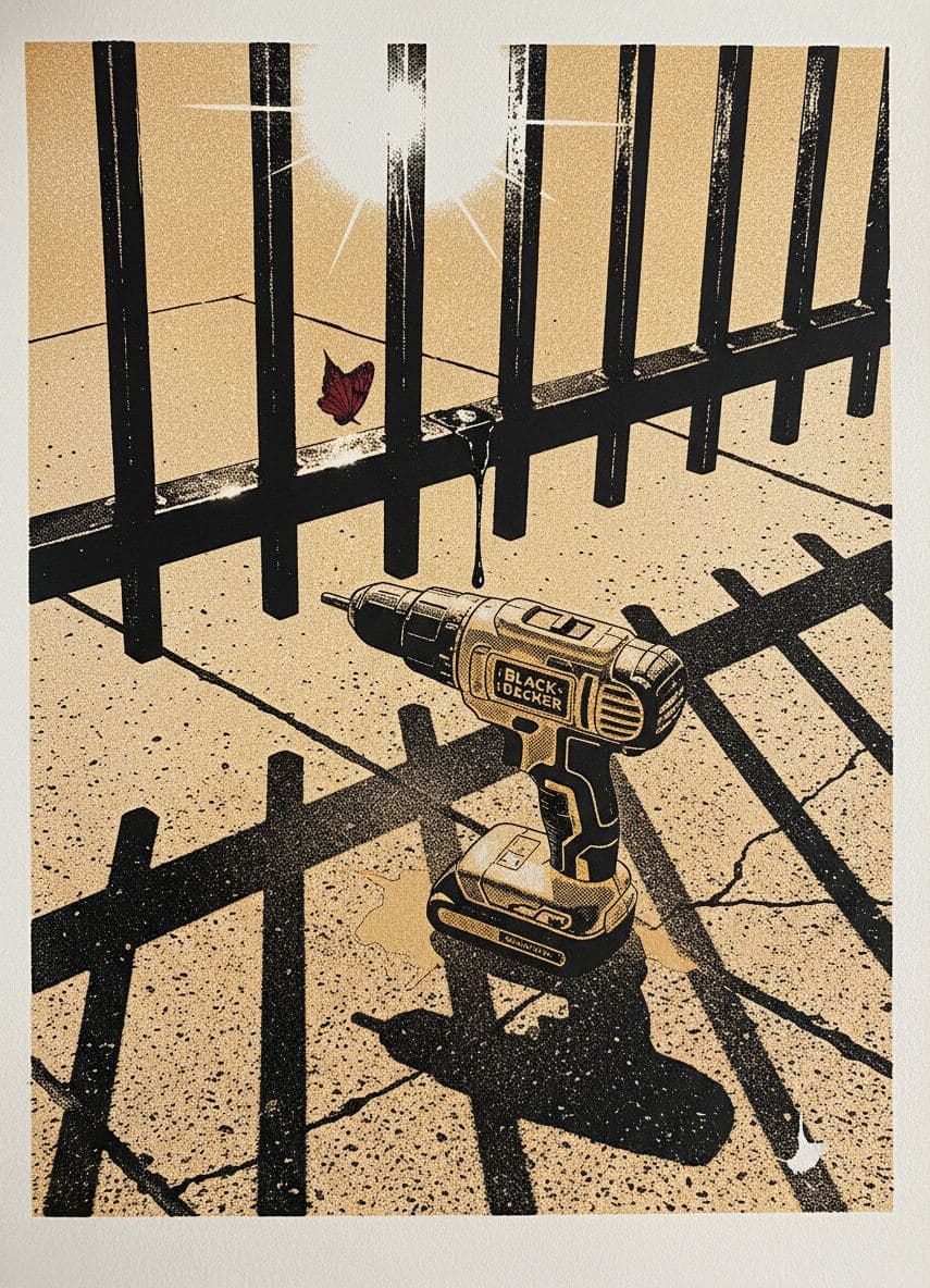 The Laborer Forgetting the Drill — print by Yuko Shimizu-Tachibana — MODULAR · a one-of-a-kind original