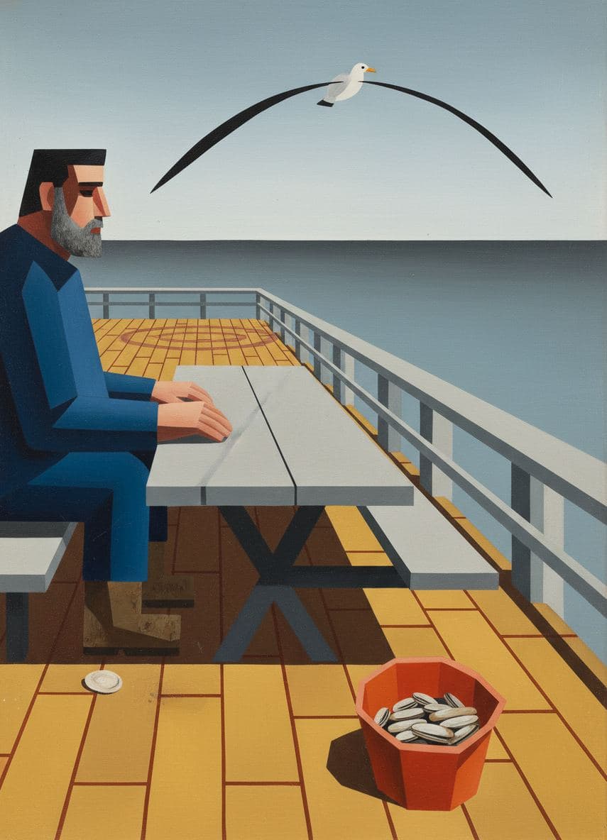 The Man with the Razor Clams — abstract work by Viktor Eklund — MODULAR · a one-of-a-kind original