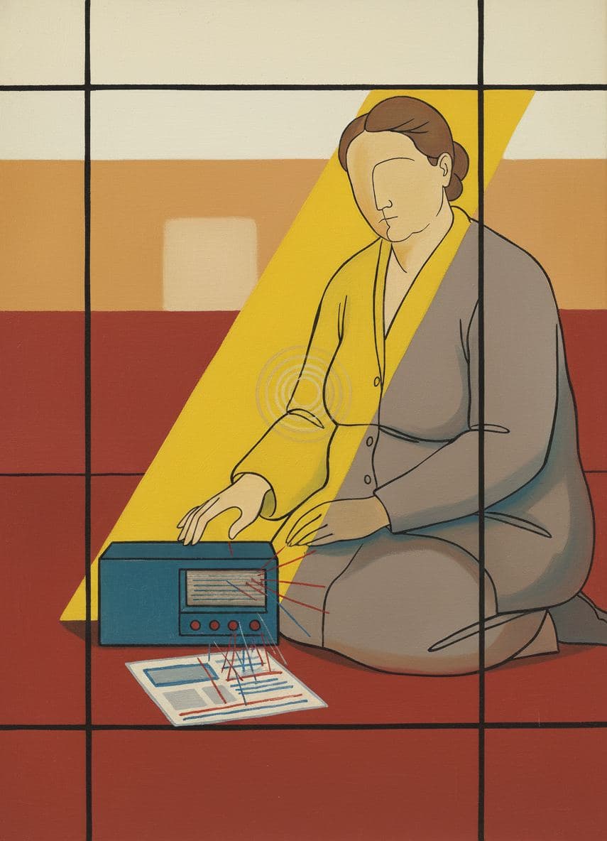 The Radio on a Public Holiday — abstract work by Viktor Eklund — MODULAR · a one-of-a-kind original