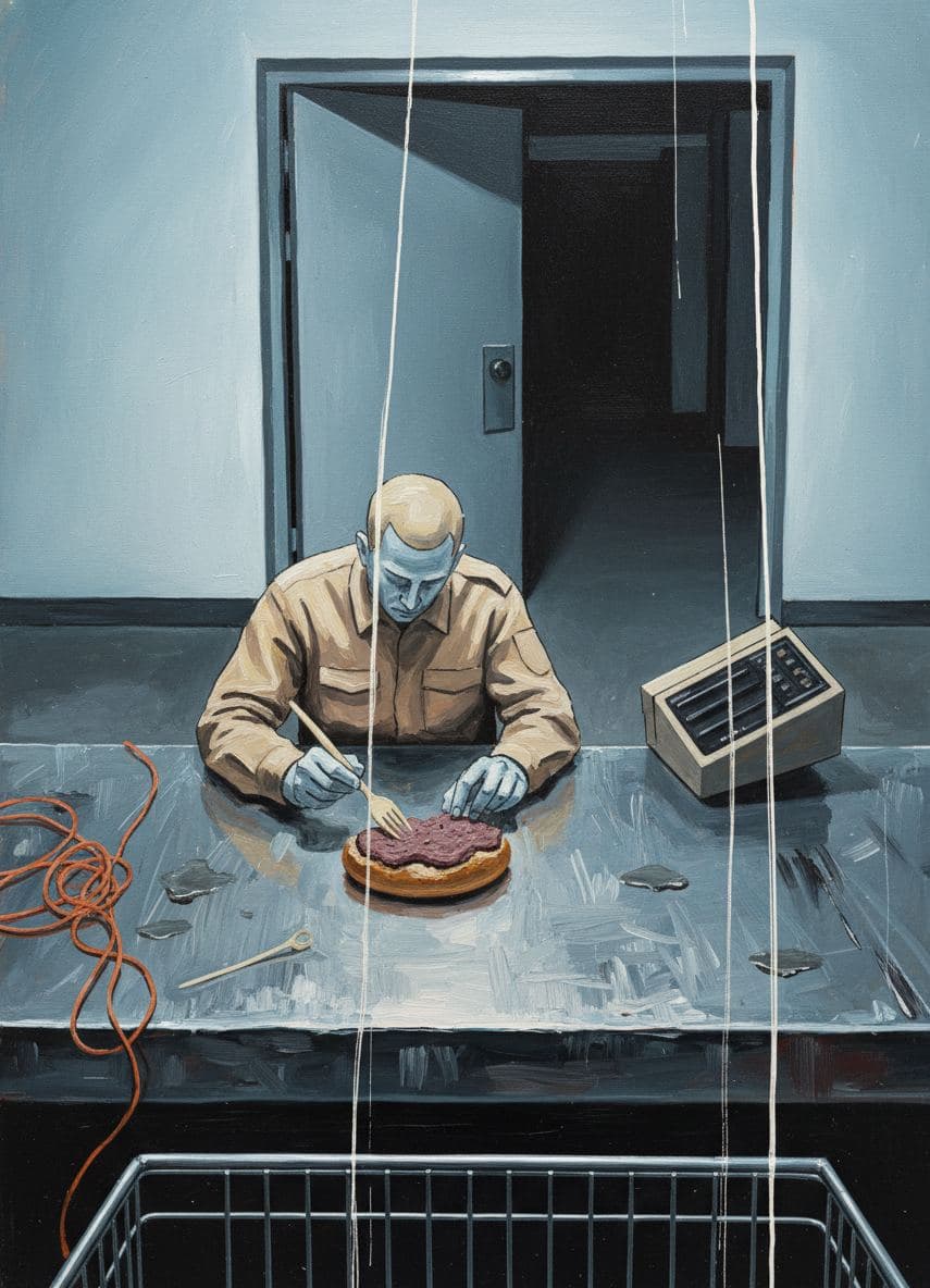 The Security Guard's Last Bite — abstract work by Viktor Eklund — MODULAR · a one-of-a-kind original
