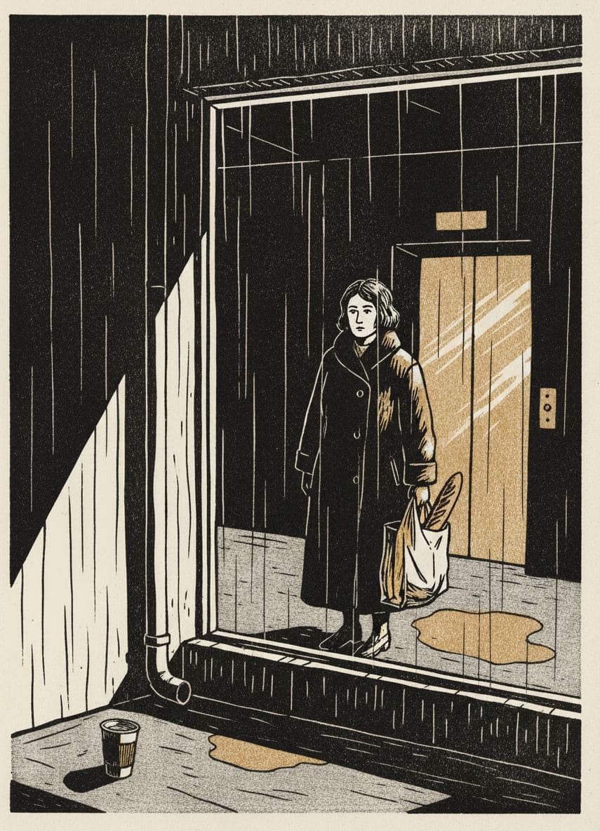 The Shivering Figure and The Fjord — print by Anya Pietrowski — MODULAR · 13 × 18 cm limited edition of 10