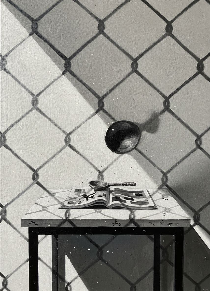 the spoon's long tuesday shadow — abstract work by Viktor Eklund — MODULAR · a one-of-a-kind original