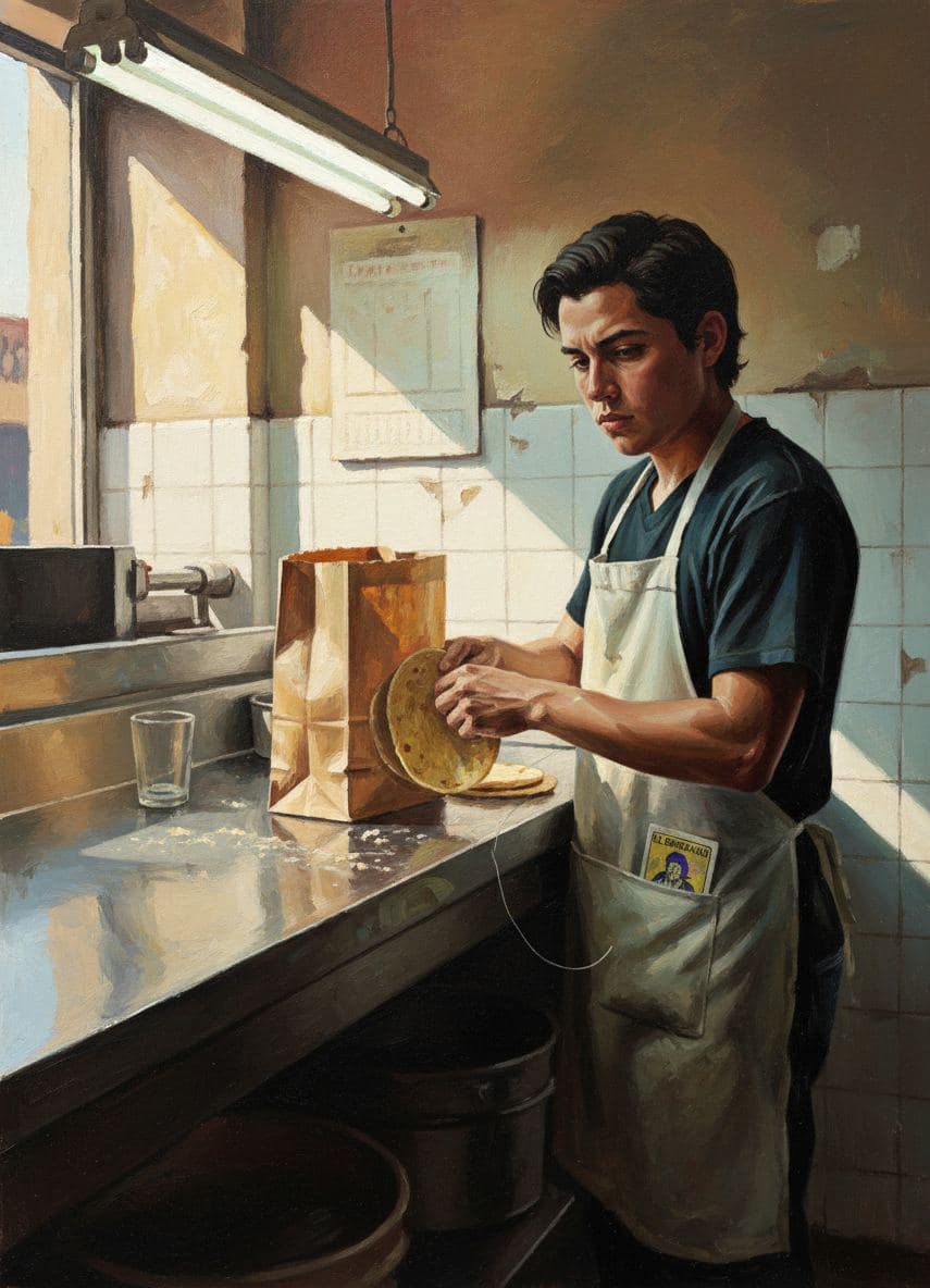 The Tired Folder of Tortillas — abstract work by Viktor Eklund — MODULAR · a one-of-a-kind original