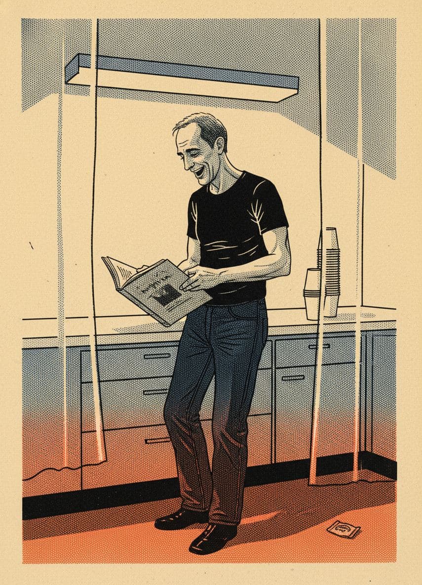 Thomas Flipping Through Recipes — print by Anya Pietrowski — MODULAR · a one-of-a-kind original