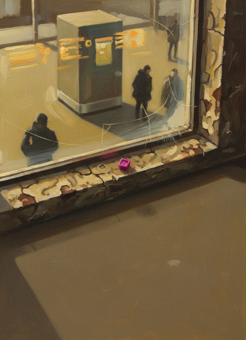 Ticketing Kiosk Opposite the Restroom — abstract work by Viktor Eklund — MODULAR · a one-of-a-kind original