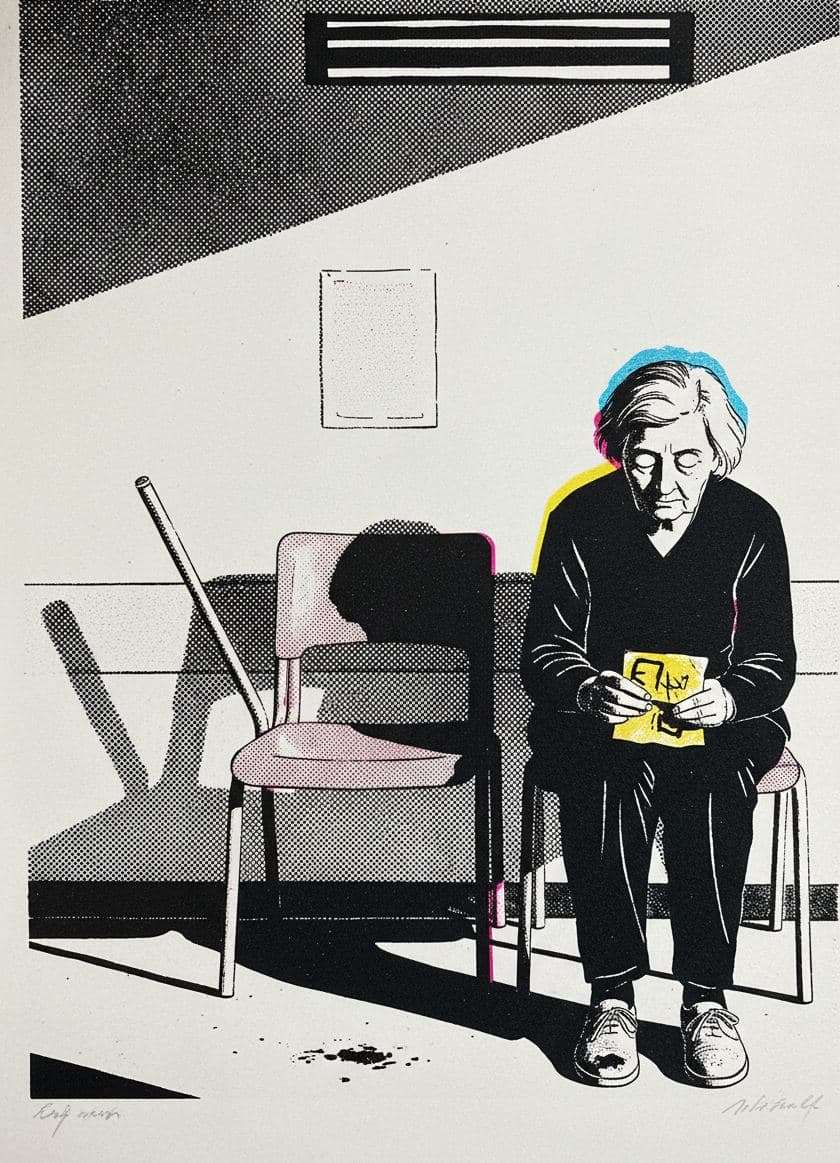 Two Chairs Facing the Same Wall — print by Anya Pietrowski — MODULAR · a one-of-a-kind original