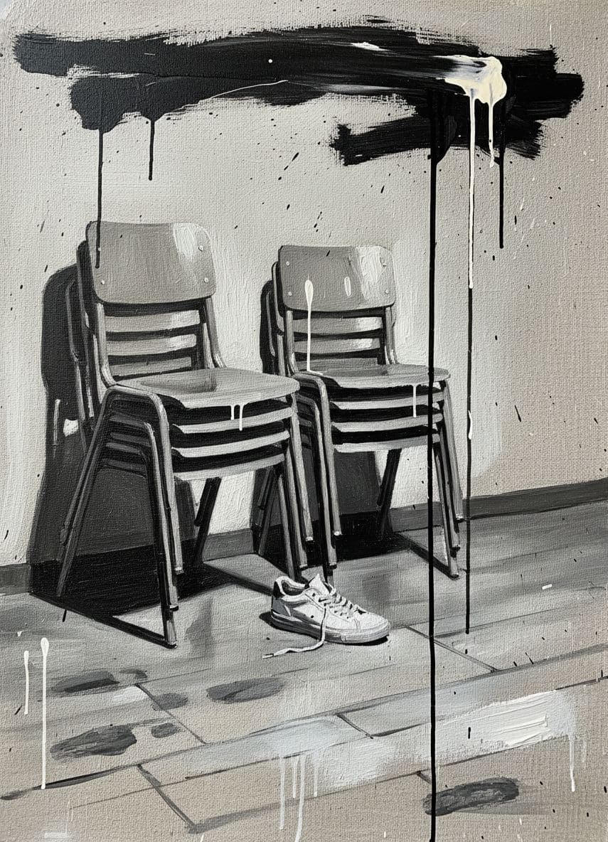 Two Chairs Facing the Wrong Way — abstract work by Viktor Eklund — MODULAR · a one-of-a-kind original
