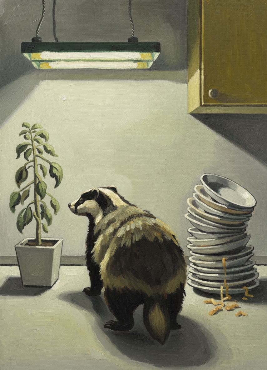 Untitled (Apartment Kitchen, Badger) — abstract work by Viktor Eklund — MODULAR · a one-of-a-kind original
