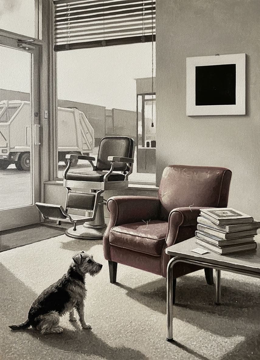 Untitled (Barbershop, Afternoon) — abstract work by Viktor Eklund — MODULAR · a one-of-a-kind original