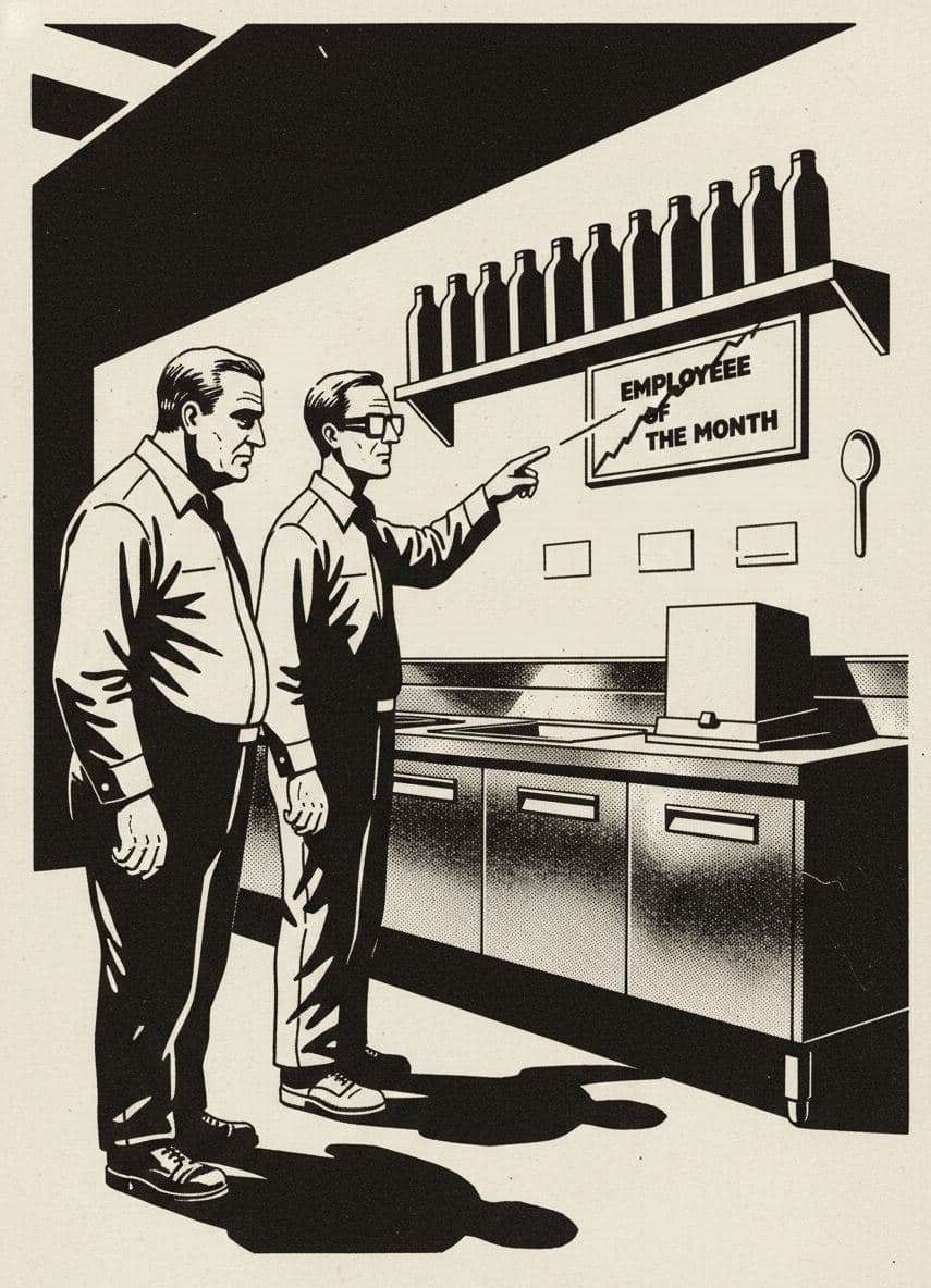 Untitled (Cafeteria, Early Evening) — print by Hilda Prosser — MODULAR · a one-of-a-kind original