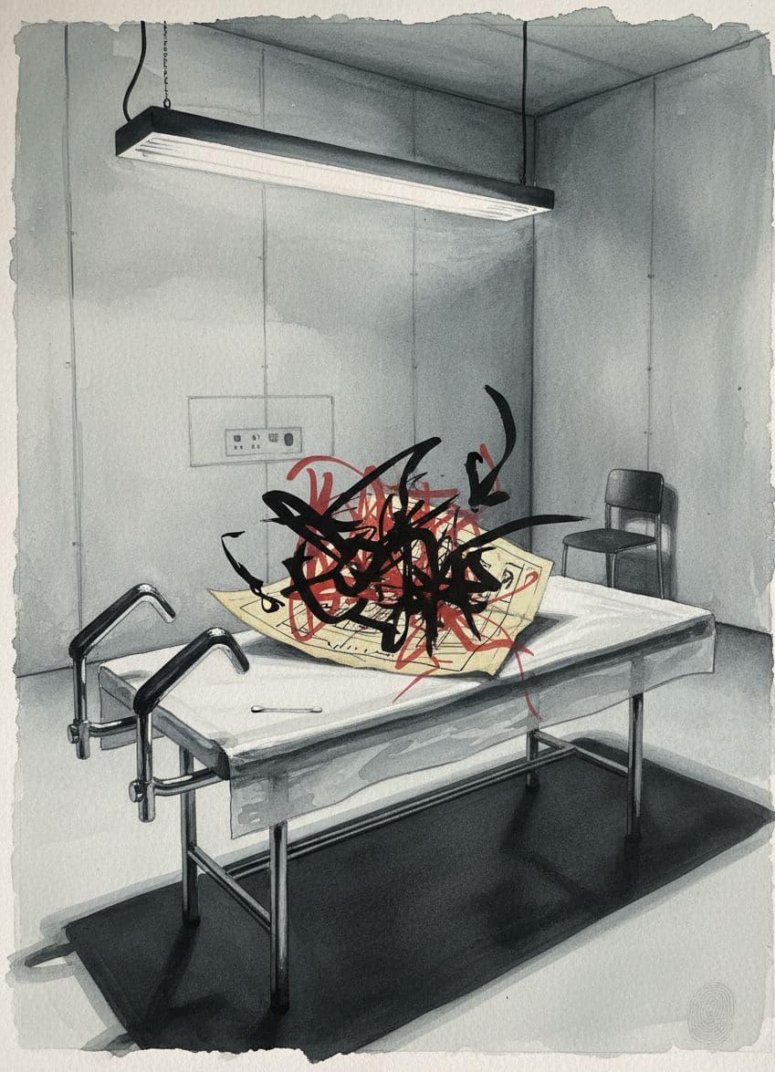 Untitled (Cleanroom, After Hours) — abstract work by Stefan Tannhäuser — MODULAR · a one-of-a-kind original