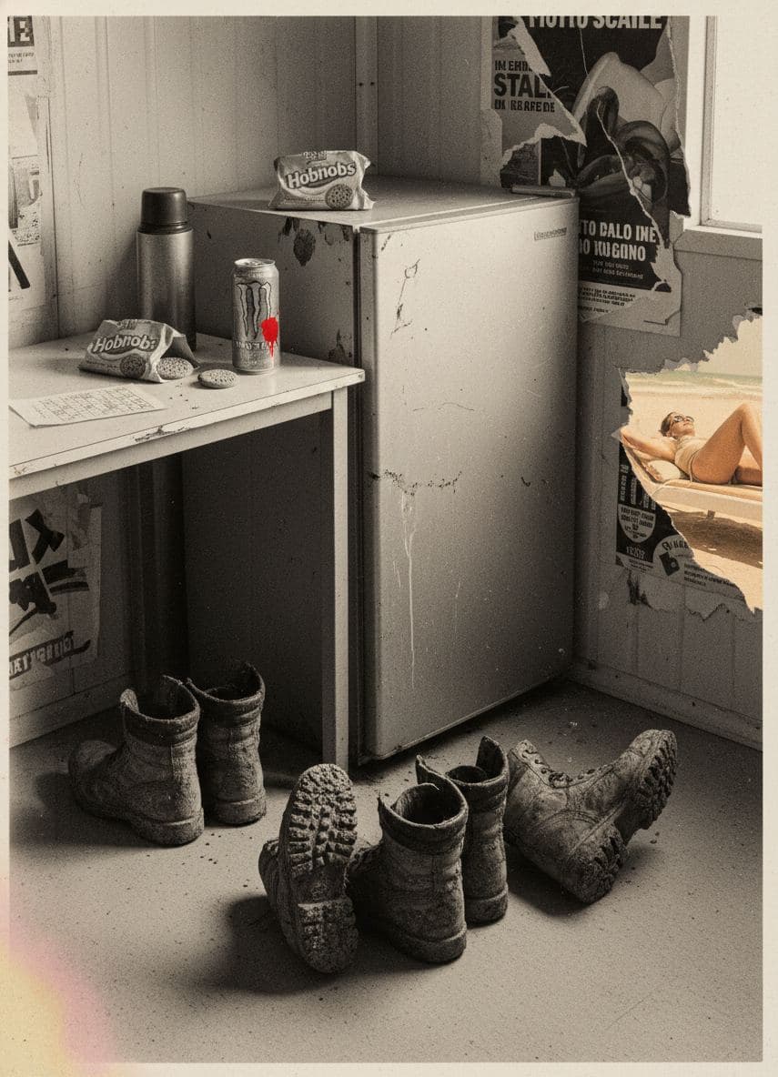 Untitled (Croydon Site Office) — collage by Irmela Bechmann — MODULAR · a one-of-a-kind original