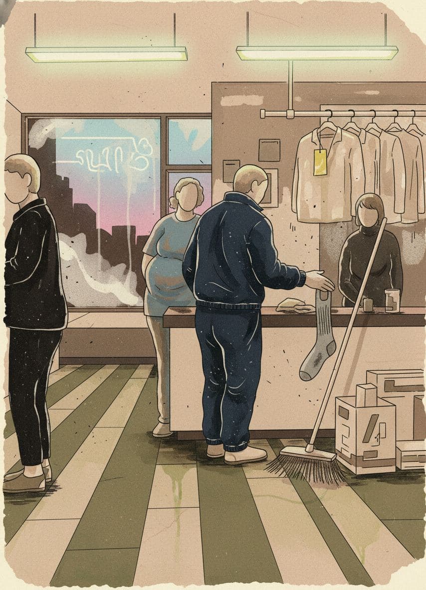 Untitled (Dry Cleaner's Counter) — abstract work by Stefan Tannhäuser — MODULAR · a one-of-a-kind original