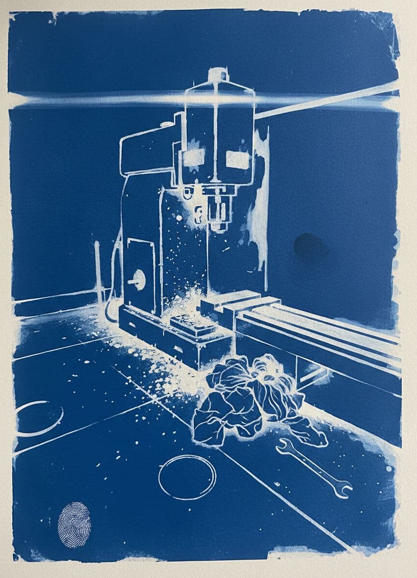 Untitled (Factory Floor, After Shift) — abstract work by Viktor Eklund — MODULAR · a one-of-a-kind original
