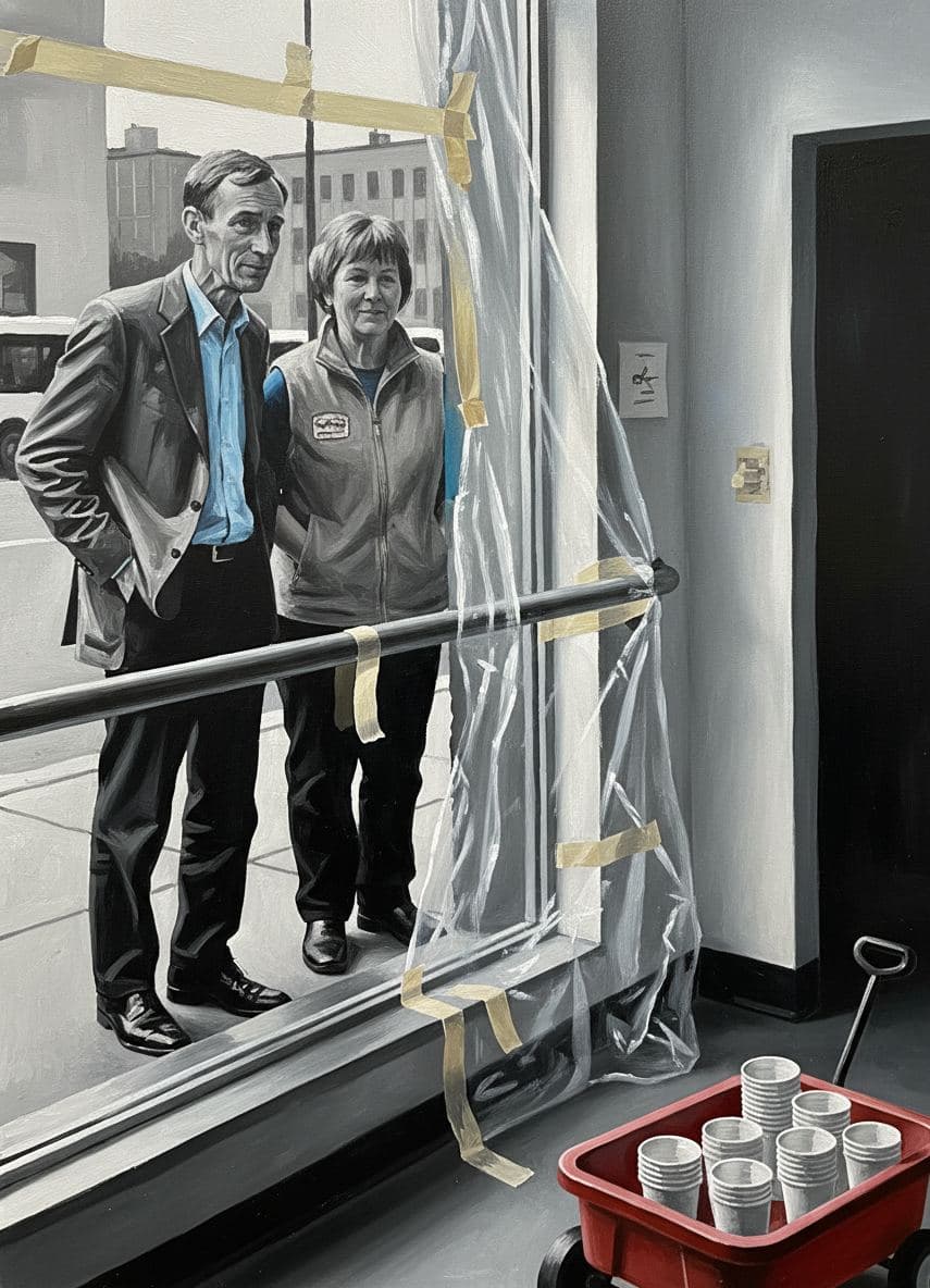 Untitled (Gallery Rear Entrance) — abstract work by Viktor Eklund — MODULAR · a one-of-a-kind original