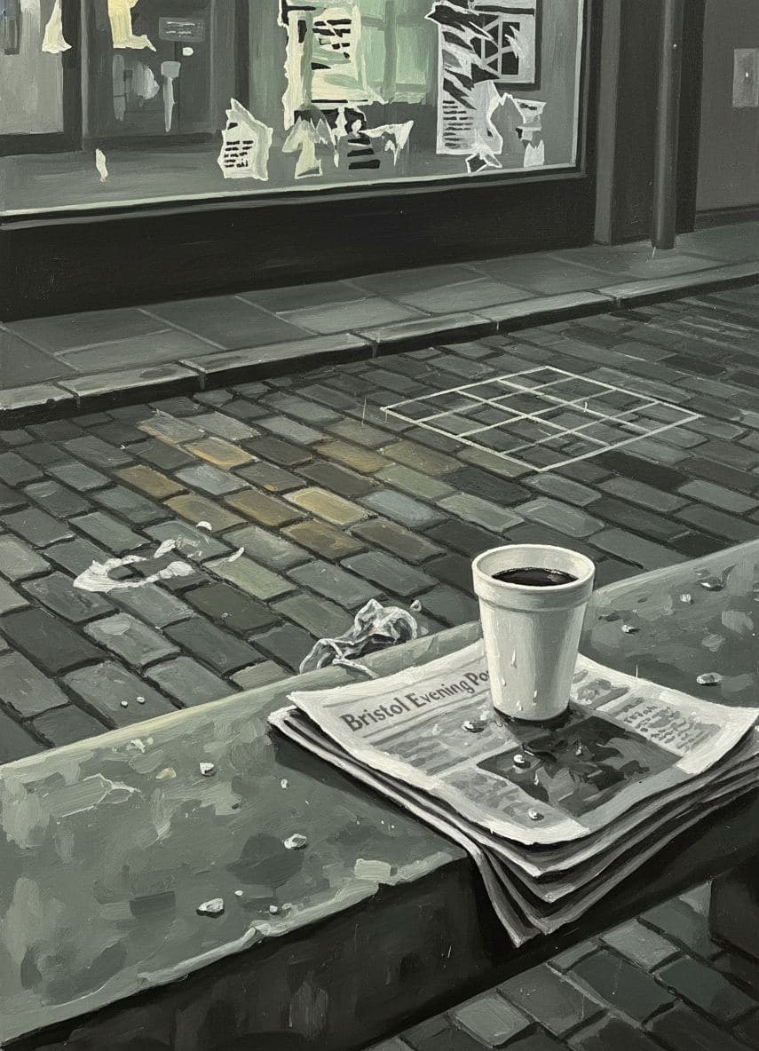 Untitled (King Street, Bristol) — collage by Irmela Bechmann — MODULAR · a one-of-a-kind original