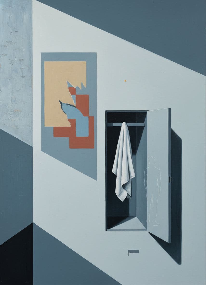Untitled (Locker Room, Late Spring) — abstract work by Viktor Eklund — MODULAR · a one-of-a-kind original