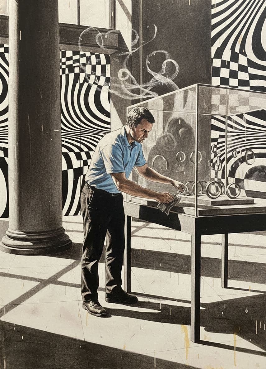 Untitled (National Museum, 9:15) — abstract work by Stefan Tannhäuser — MODULAR · a one-of-a-kind original