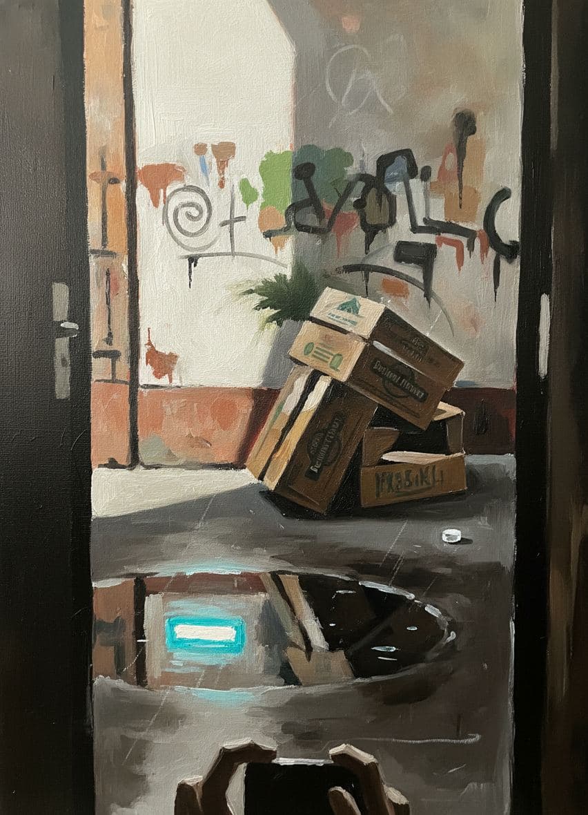Untitled (Prenzlauer Berg Rain) — abstract work by Viktor Eklund — MODULAR · a one-of-a-kind original
