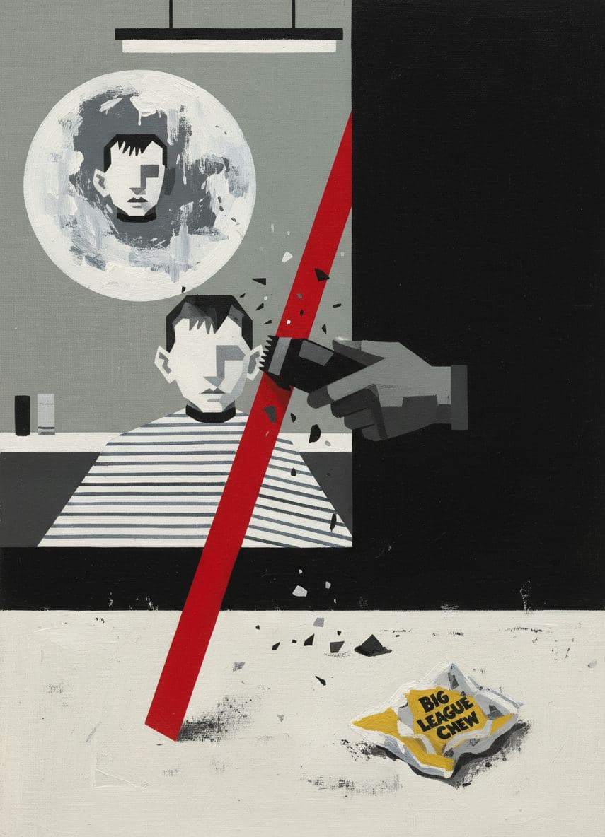 Untitled (Quartieri Spagnoli Barbershop) — abstract work by Viktor Eklund — MODULAR · a one-of-a-kind original