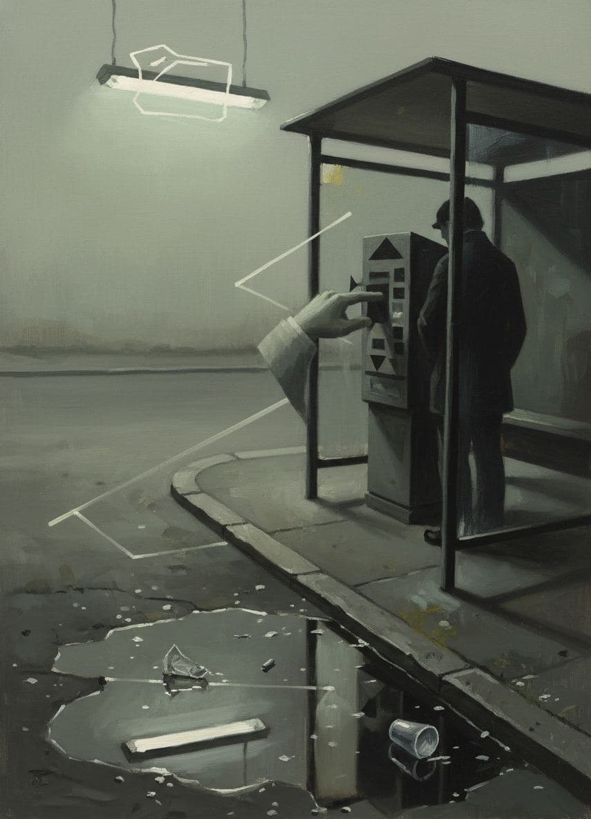 Untitled (Street Corner, 1:17 AM) — abstract work by Viktor Eklund — MODULAR · a one-of-a-kind original