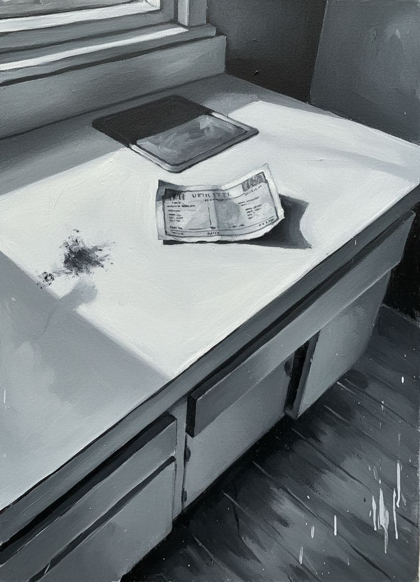 Utility Bill in Pantry Light — abstract work by Viktor Eklund — MODULAR · a one-of-a-kind original