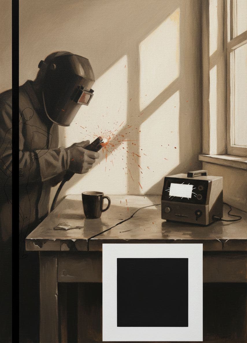 Workshop with Chirping Instrument — abstract work by Viktor Eklund — MODULAR · a one-of-a-kind original