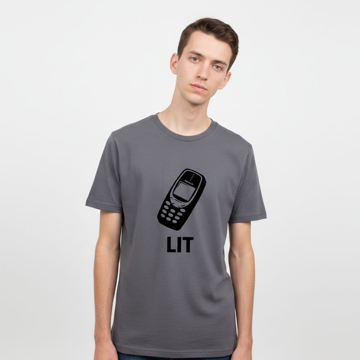 a quiet understanding, just after sundown printed on a t-shirt, worn
