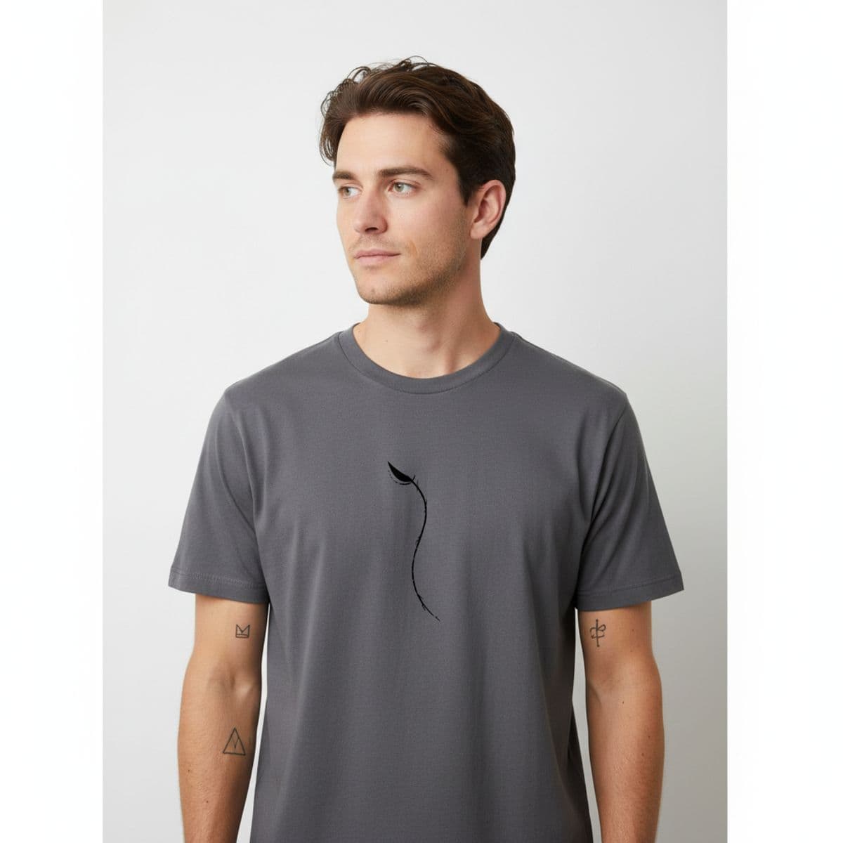 Living Room with a Greasy Pocket printed on a t-shirt, worn